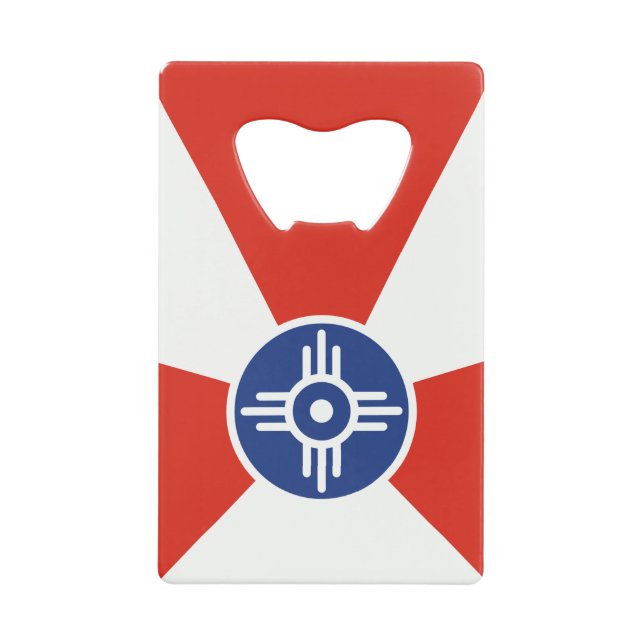 Wichita KS ICT Flag Credit Card Bottle Opener (Front)