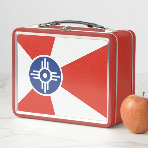 Wichita KS ICT Flag Metal Lunch Box Zazzle