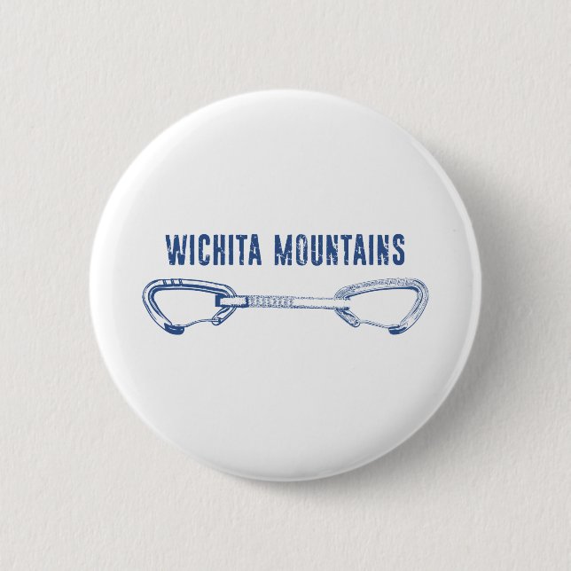 Wichita Mountains Rock Climbing Quickdraw Button (Front)