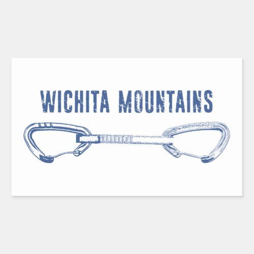 Wichita Mountains Rock Climbing Quickdraw Rectangular Sticker