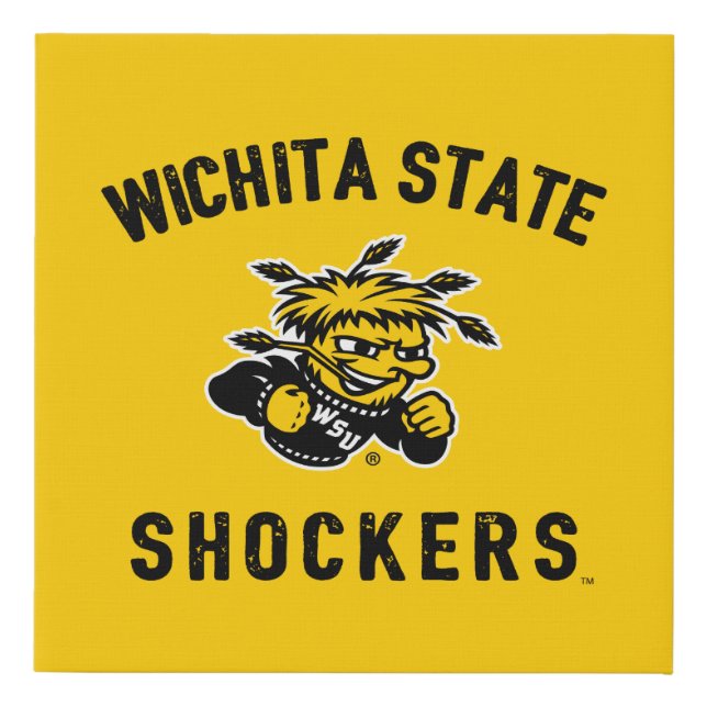 Wichita State Shockers Faux Canvas Print (Front)