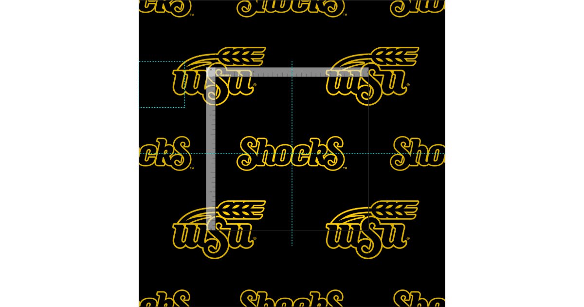 Wichita State Shocks Pattern Fabric | Zazzle