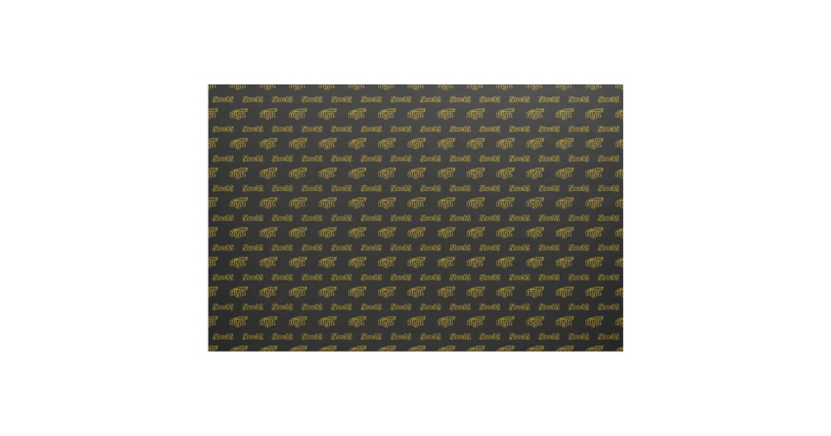 Wichita State Shocks Pattern Fabric | Zazzle