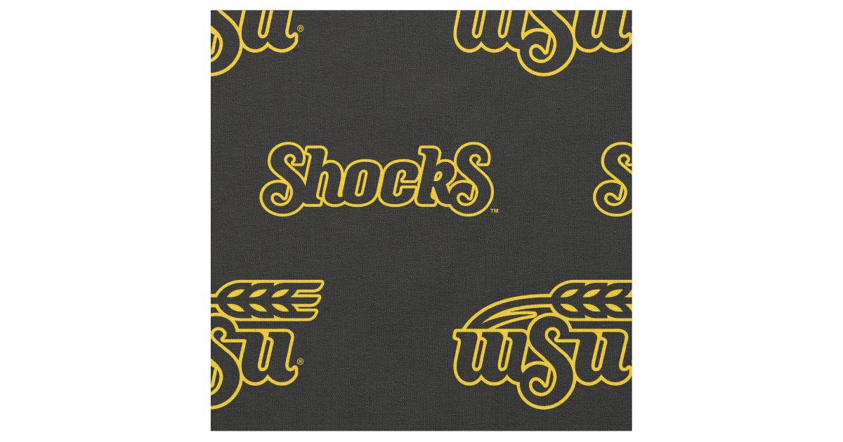 Wichita State Shocks Pattern Fabric | Zazzle