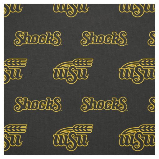 Wichita State Shocks Pattern Fabric | Zazzle
