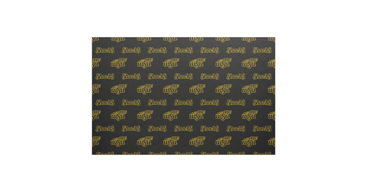 Wichita State Shocks Pattern Fabric | Zazzle