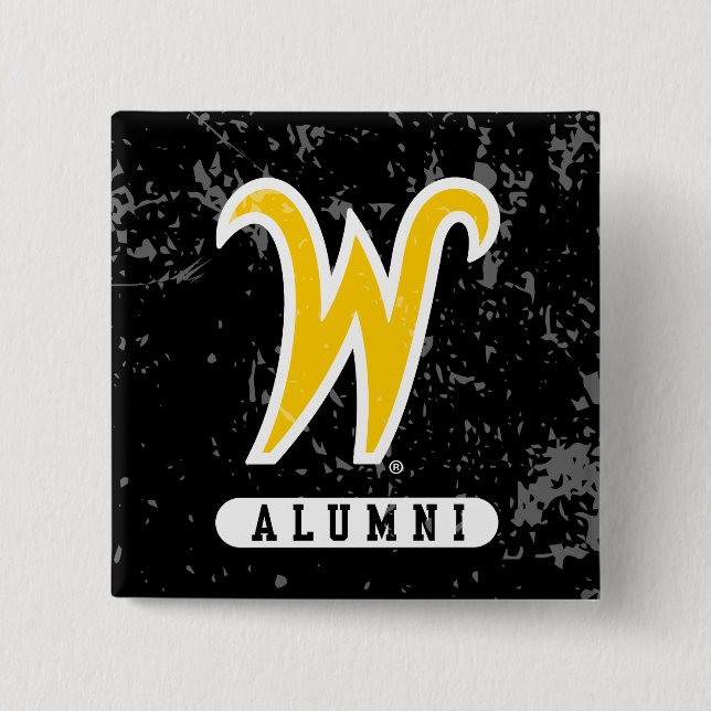 Wichita State University Alumni Distressed Button (Front)