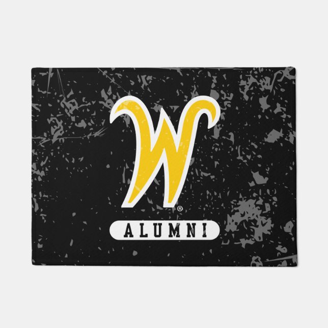 Wichita State University Alumni Distressed Doormat (Front)