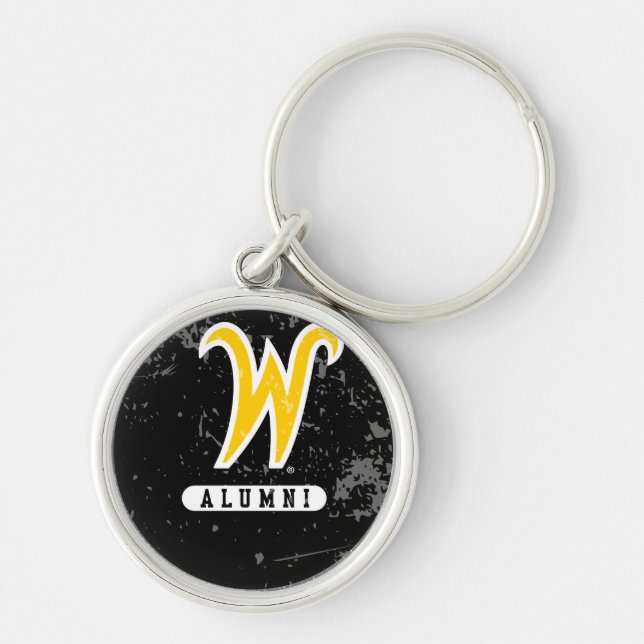 Wichita State University Alumni Distressed Keychain (Front)