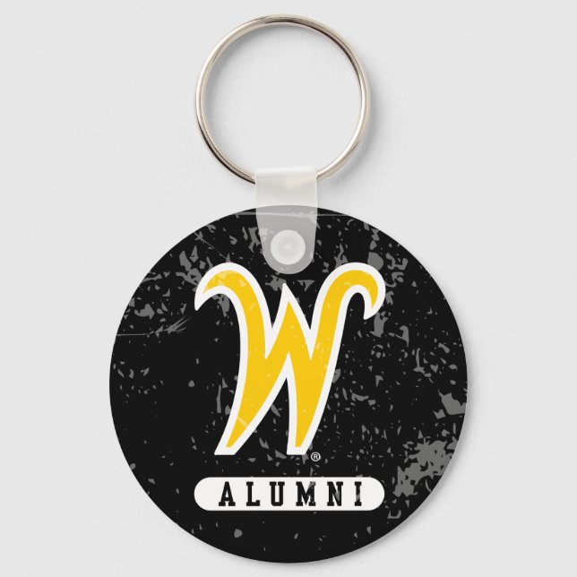 Wichita State University Alumni Distressed Keychain (Front)
