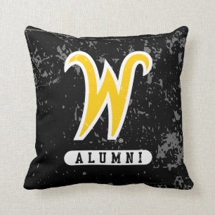 Wichita State University Alumni Distressed Throw Pillow