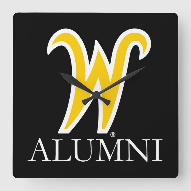 Wichita State University Alumni Square Wall Clock (Front)
