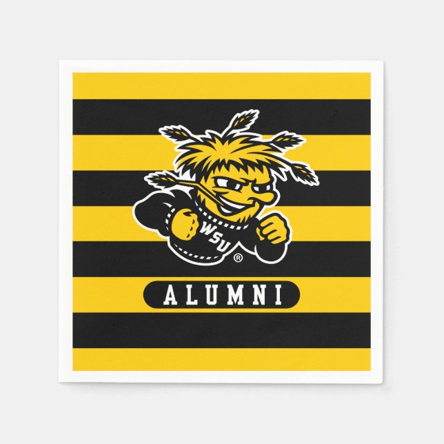 Wichita State University Alumni Stripes Napkins (Front)