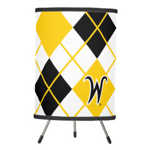 Wichita State University Argyle Pattern Tripod Lamp