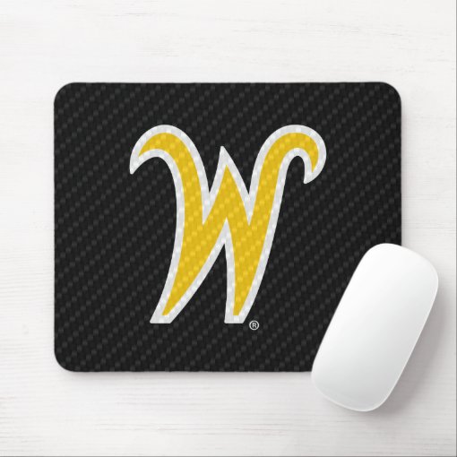 Wichita State University Carbon Fiber Pattern Mouse Pad | Zazzle