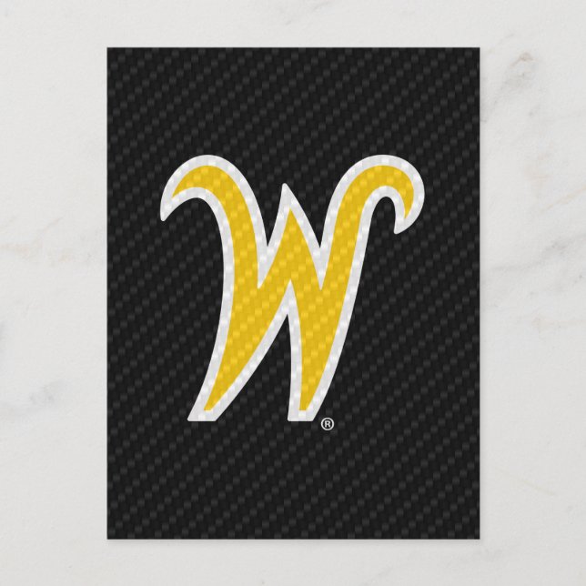 Wichita State University Carbon Fiber Pattern Postcard (Front)