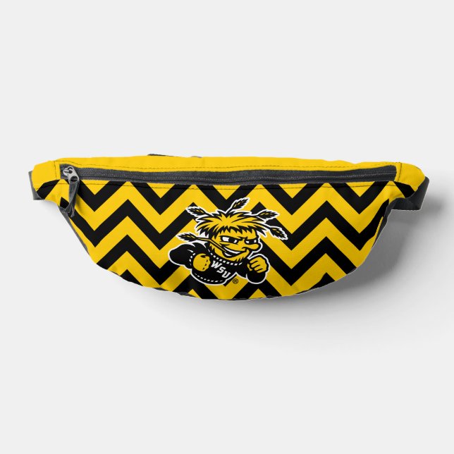 Wichita State University Chevron Pattern Fanny Pack (Lay Down)