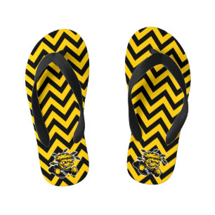 Wichita State University Chevron Pattern Kid's Flip Flops