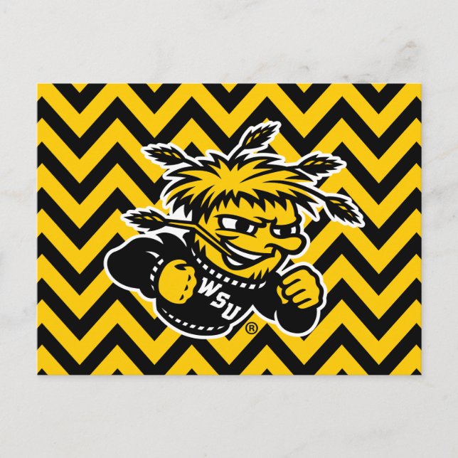 Wichita State University Chevron Pattern Postcard (Front)