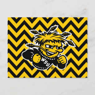 Wichita State University Chevron Pattern Postcard