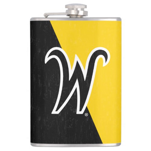 Wichita State University Color Block Distressed Flask