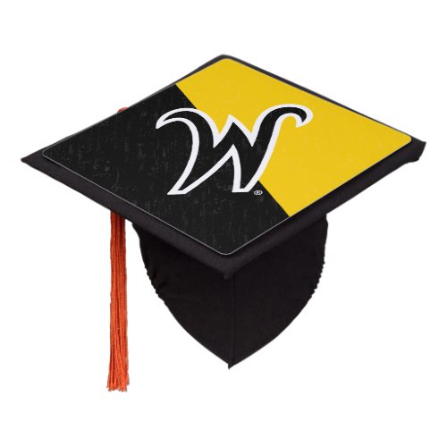 Wichita State University Color Block Distressed Graduation Cap Topper