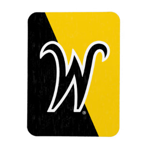 Wichita State University Color Block Distressed Magnet