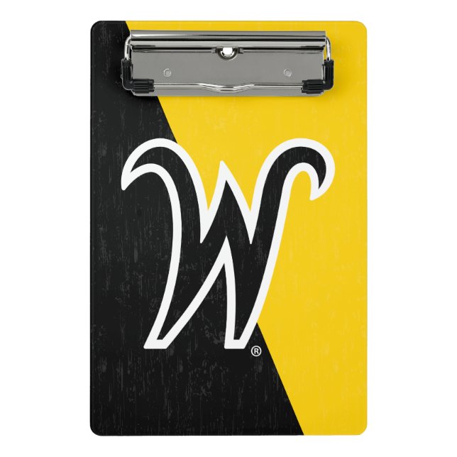 Wichita State University Color Block Distressed Mini Clipboard (Front)