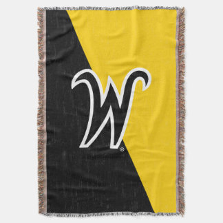 Wichita State University Color Block Distressed Throw Blanket