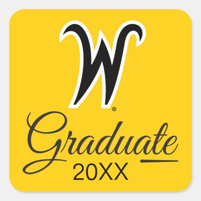 Wichita State University | Graduation Square Sticker (Front)