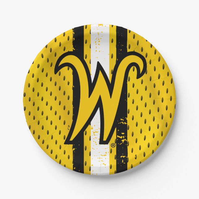 Wichita State University Jersey Paper Plates (Front)