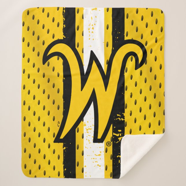 Wichita State University Jersey Sherpa Blanket (Front)