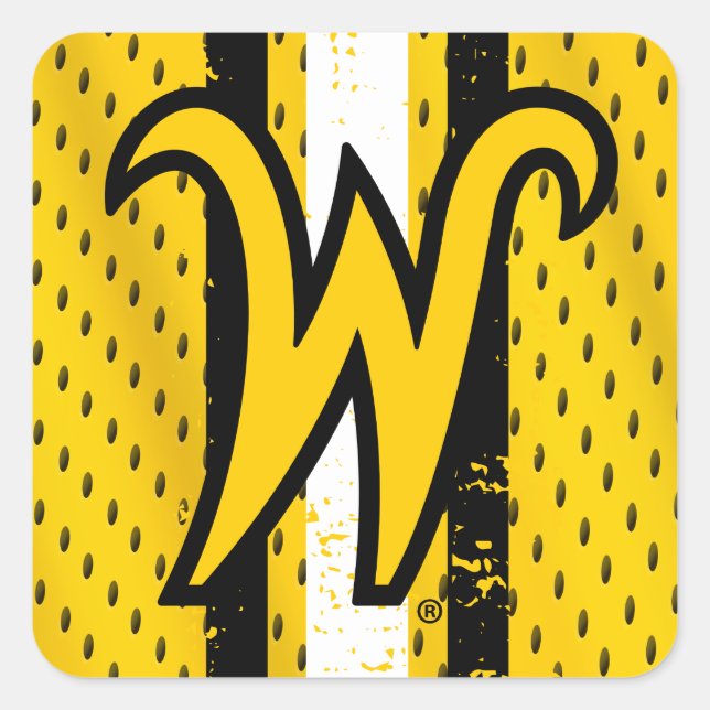 Wichita State University Jersey Square Sticker (Front)