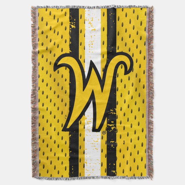 Wichita State University Jersey Throw Blanket (Front Vertical)