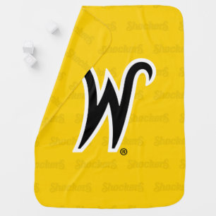 Wichita State University Logo Watermark Baby Blanket