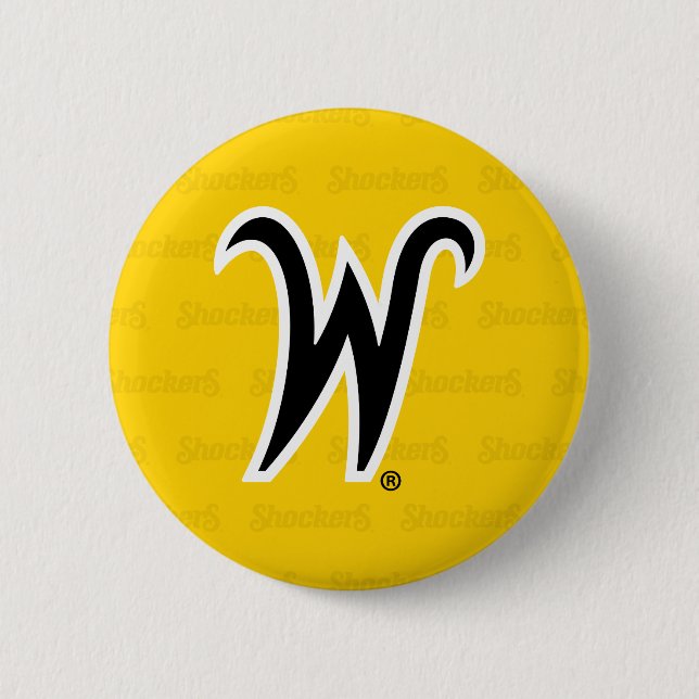 Wichita State University Logo Watermark Button (Front)