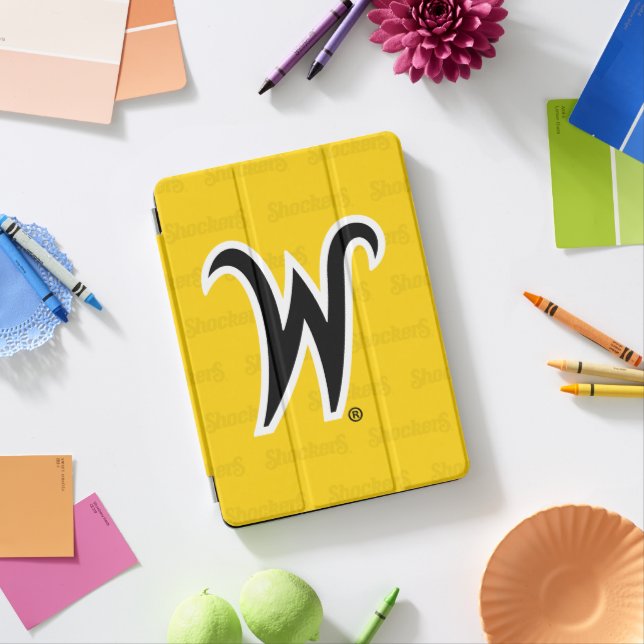 Wichita State University Logo Watermark iPad Pro Cover (Desk)