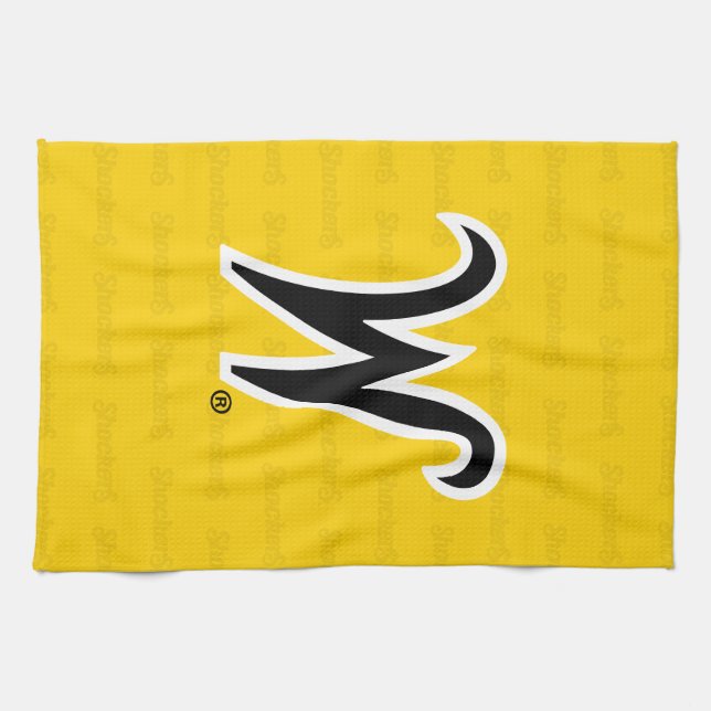 Wichita State University Logo Watermark Kitchen Towel (Horizontal)