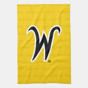 Wichita State University Logo Watermark Kitchen Towel