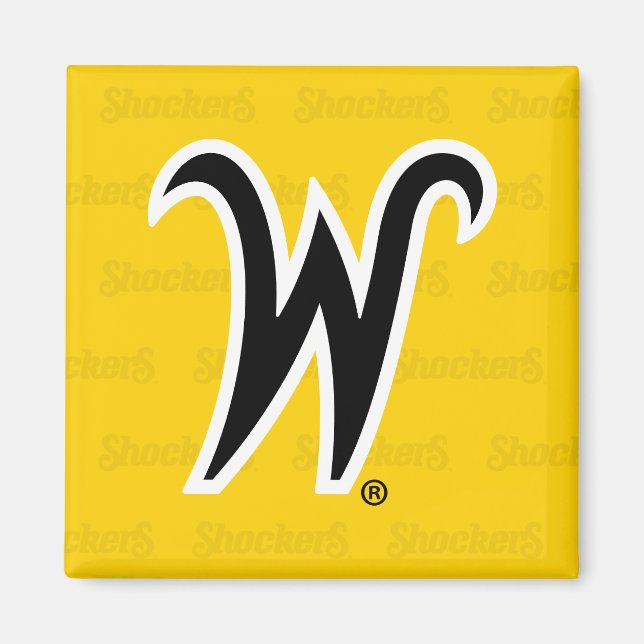 Wichita State University Logo Watermark Magnet (Front)