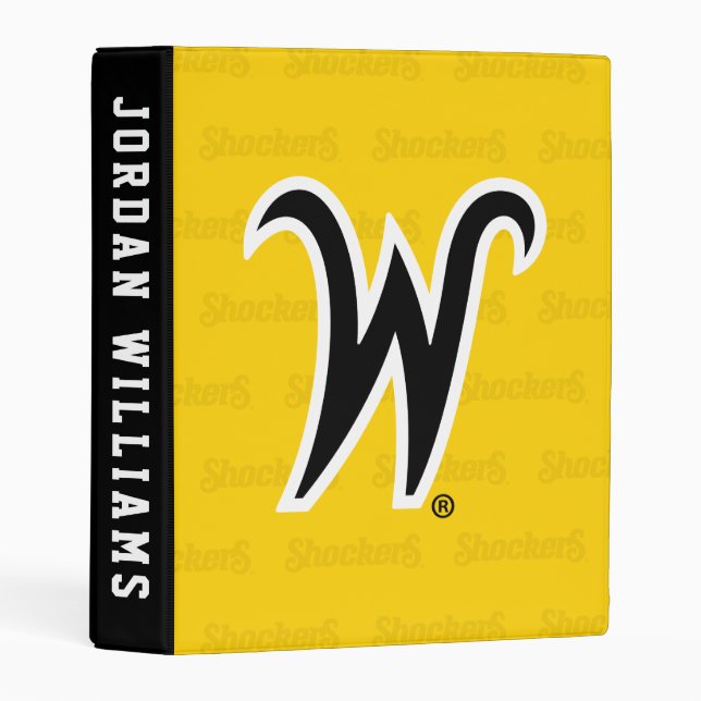 Wichita State University Logo Watermark Mini Binder (Front/Spine)