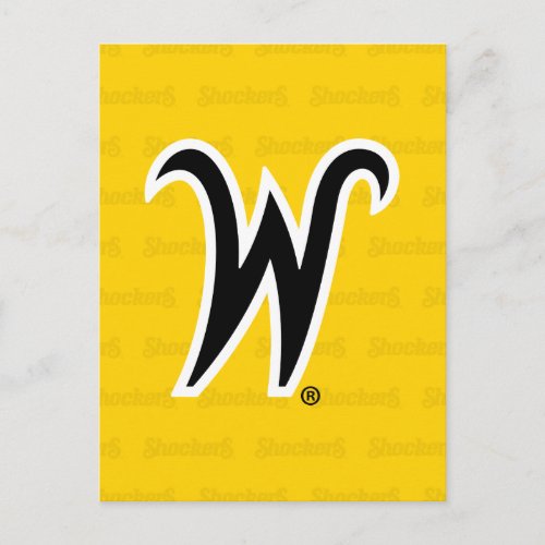 Wichita State University Logo Watermark Postcard
