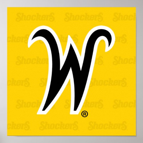 Wichita State University Logo Watermark Poster
