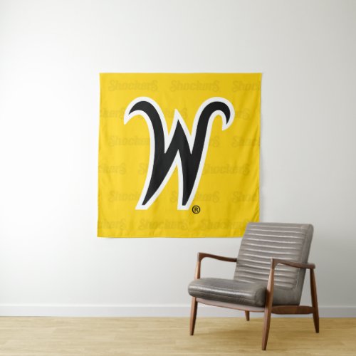 Wichita State University Logo Watermark Tapestry