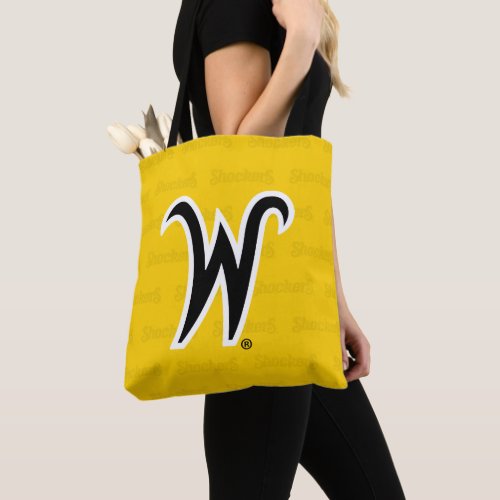 Wichita State University Logo Watermark Tote Bag