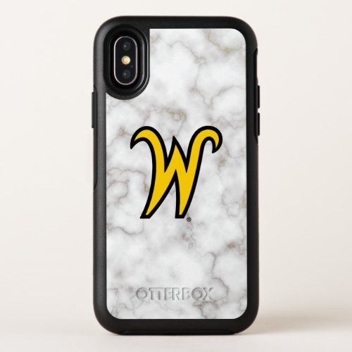 Wichita State University Logo White Marble OtterBox Symmetry iPhone X Case