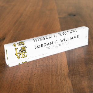Wichita State University Love Desk Name Plate