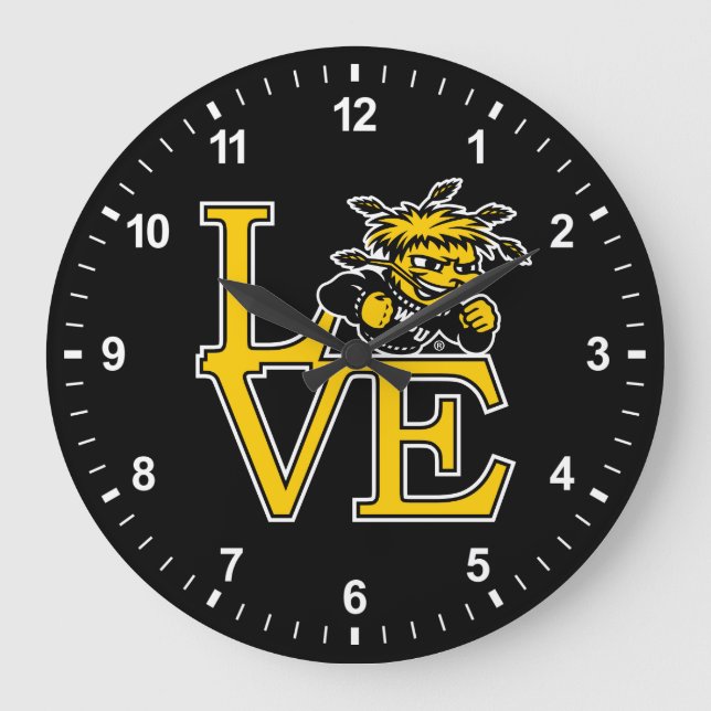 Wichita State University Love Large Clock (Front)