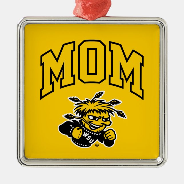 Wichita State University Mom Metal Ornament (Front)