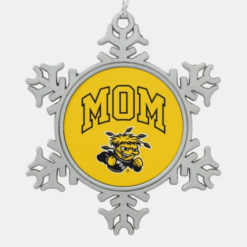 Wichita State University Mom Snowflake Pewter Christmas Ornament